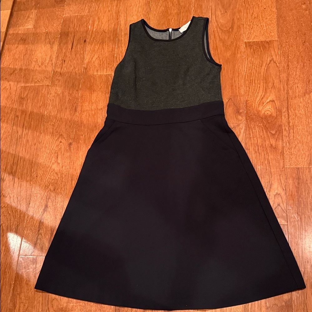 LOFT Black and Gray Dress Size 2
